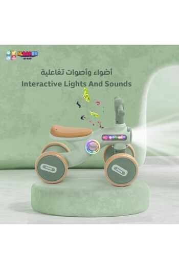 ALBADER Push Bike - Toddler Balance Bike, Balance Bike With 4 Wheels | Early Learning Interactive