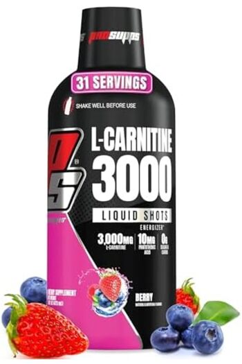 ProSupps L-Carnitine 3000 Stimulant Free Liquid Shots for Men and Women - Metabolic Energizer and Fa