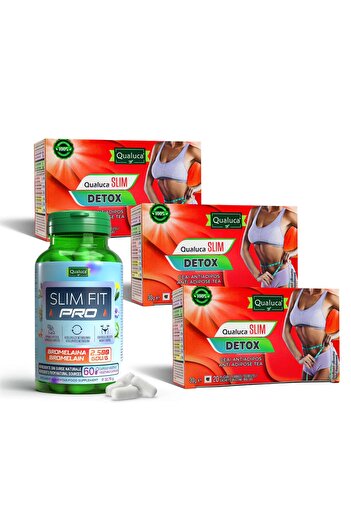 Qualuca Slimming complex – Slim Fit PRO (60 caps.) + Slim Detox (3 boxes) | 30 days
