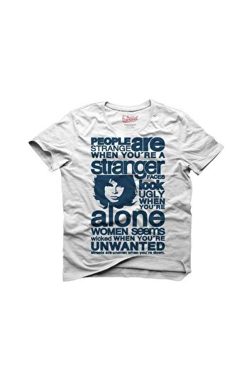 Tshirthane The Doors - Jim Morrison Λευκό T-Shirt Ανδρικό Tshirt
