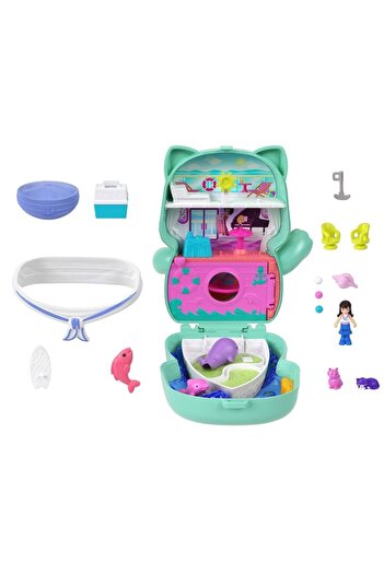 mattel Polly Pocket Sail Kitty Playset in Cat Shape