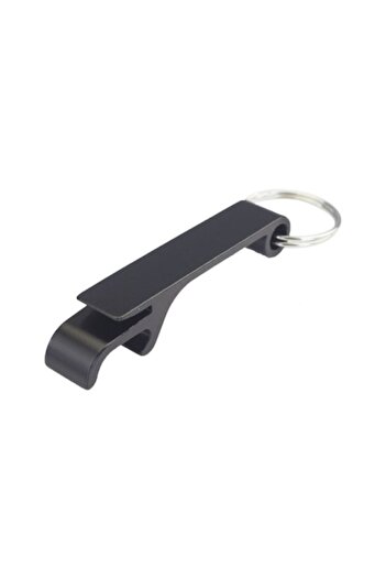 OEM Bottle Opener Keychain, Aluminum, Black