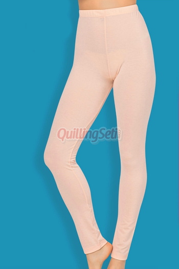 quilling Comfort and Elasticity Together: Cotton Viscose Fabric Jnk 1304 Lycra Cream Color Women's Leggings