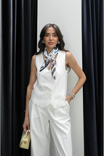 Havoş White Ritter Vest Pants Suit