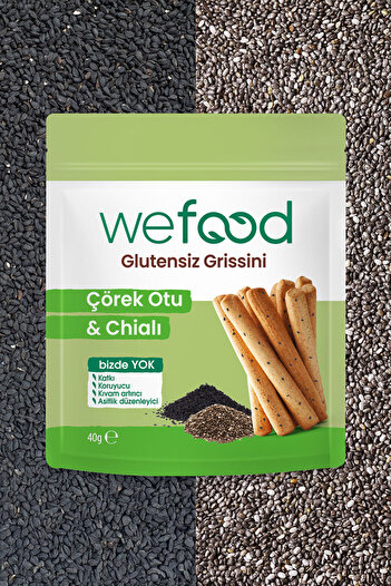 Wefood Gluten-Free Grissini Black Cumin & Chia 40 g 3-Pack