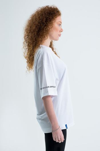Eazy Co Feel Better Λευκό Unisex Extra Oversize κοντομάνικο μπλουζάκι