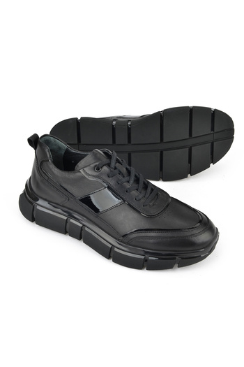 Ziya , Ανδρικό Sneaker από γνήσιο δέρμα 153498Z1792 Μαύρο