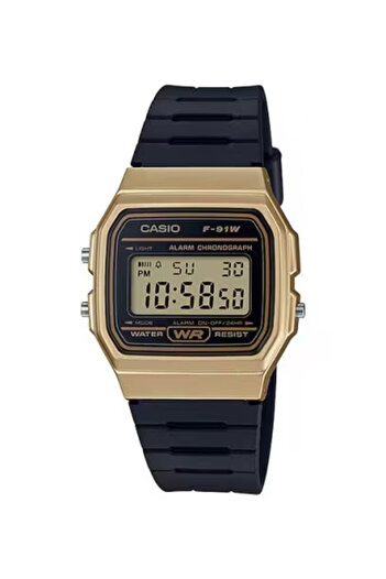 Casio CASIO Unisex Digital Black Dial Watch - F-91WM-9A