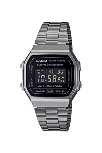 Casio CASIO Unisex Digital Black Dial Watch - A-168WGG-1BDF