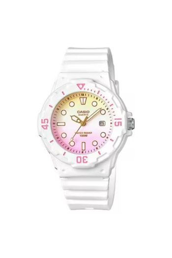Casio CASIO Women's Analog Pink, Yellow Dial Watch - LRW-200H-4E2