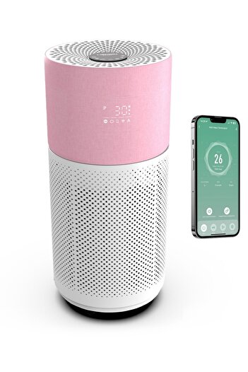 Xenon Smart Akıllı Hava Temizleyici 70 M2 Wi-fi Mobil App Air Purifier Cadr 550m³ Karbon Hepa Filtre X7420 Pembe
