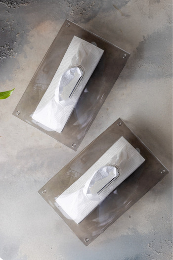 Kitchen Life 2-Piece Myrina Napkin Holder / Z Napkin Compatible Organizer Napkin Holder