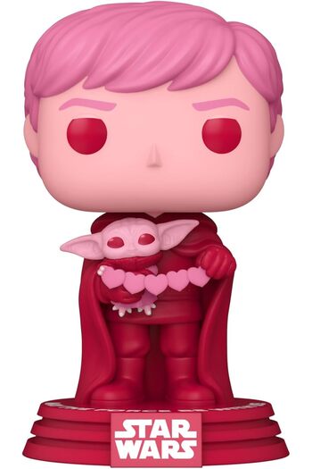 Funko Pop! Valentines Luke Skywalker & Grogu Figure, the Mandalorian Collectible Figure