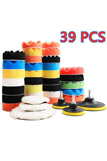 Choice 39pcs Car Polishing Sponge Pads Kit Foam Pad Buffer Kit Polishing Machine Wax Pads for Auto Motorcyc
