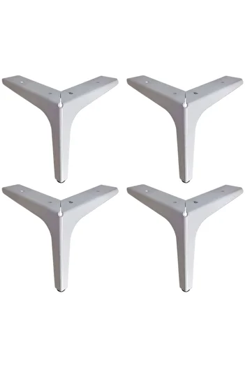 Adem Koç 15 cm Elegance Luxury Metal Furniture Sofa Base Leg White (4 Pcs)
