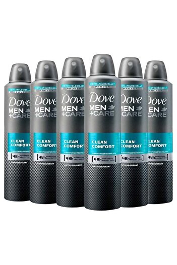 Dove Men+Care Clean Comfort Aerosol Deodorant 150ml (Pack of 6)