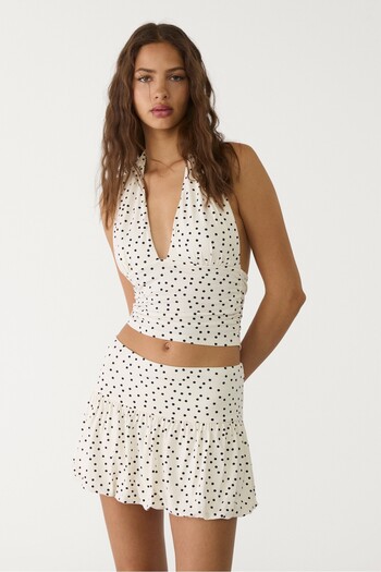 Stradivarius Gathered halter top