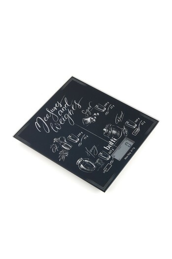BOTTİ Botti Black Board Kitchen Scale, glass, black, 20 x 18 cm, 5 kg