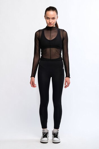 Chandraswear Black Women's High Waist Recovery Sports Leggings - Velong