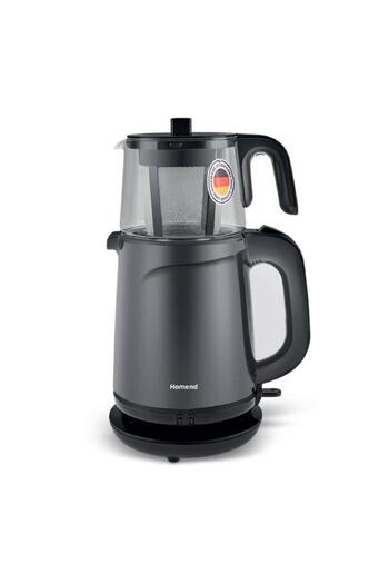 HOMEND Glass Teapot Tea Machine Royal Tea 1743H Black-Gray