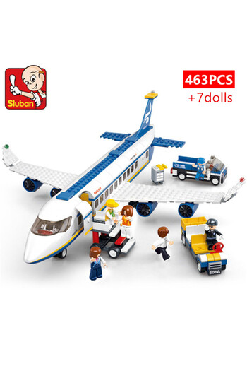 Choice 463Pcs City Airport Airbus Aircraft Airplane Plane Brinquedos Avion Model Building Blocks Bricks ...