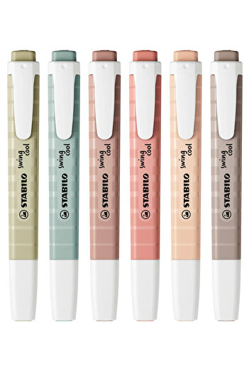 Stabilo Swing Cool Naturecolors Set of 6: Warm Grey, Green Earth, Umber, Mud Green, Siena, Beige