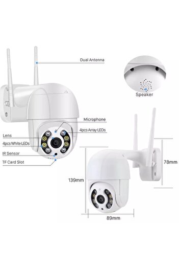 FOXMAG24 PTZ IP surveillance camera, audio, 4X zoom, WiFi, 1080P, AI detection, indoor/outdoor