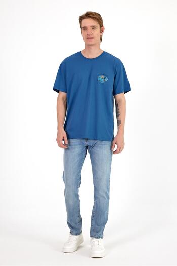 VENA Ανδρικό μπλουζάκι με στάμπα Navy Crew Neck Regular Fit