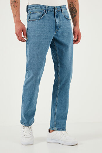 Buratti Stretch Cotton Comfort Fit Ψηλόμεσο Σωληνάριο Τζιν Ανδρικό τζιν παντελόνι 4400s51texas