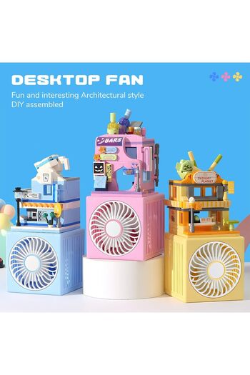 Fan Küçük Masa Vantilatörü, USB Şarj Edilebilir Pil, 3 Hız Güçlü