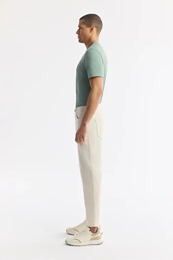 Avva Ανδρικό Μπεζ ίσιο παντελόνι Straight Fit A51Y3548