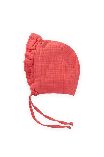 Cigit 0-2 Years Old Frilly Muslim Baby Hat Coral