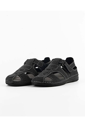 DR KLOMPA Men's Sandals - Black - Comfort Supported Structure Stylish Design Soft Sole Suitable for Daily Use
