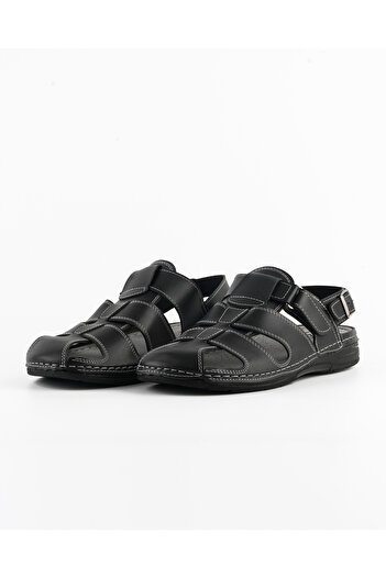 DR KLOMPA Men's Sandals - Black - Comfort Supported Structure Stylish Design Soft Sole Suitable for Daily Use