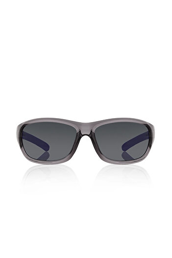 Kinary Children's Sunglasses Smoked Frame Navy Blue Handle 4007