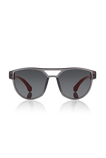 Kinary Children's Sunglasses Smoked Frame Claret Red Handle 4013