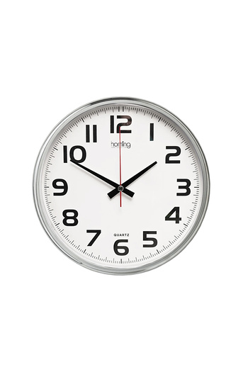 HOMİNG Homing Chrome Color Framed Modern Wall Clock 28 cm 241865