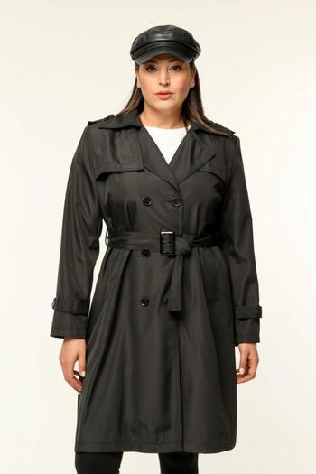 Jamila Medium Size Women's Large Size Seasonal Trench Coat