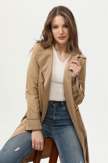 Jamila Women's Summer Mid Length Trench Coat