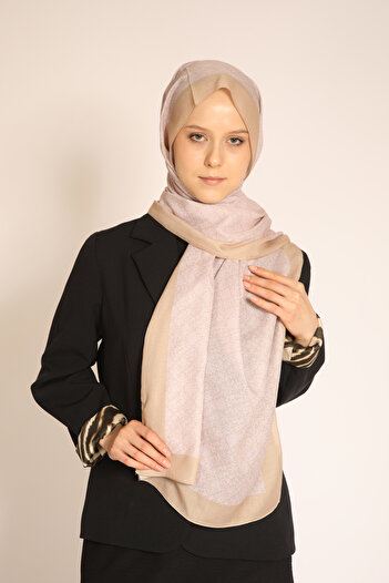 BERCHEM SCARF Akel Patterned Beige Shawl