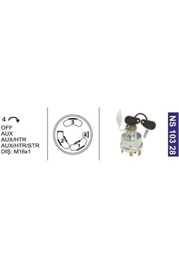 NESAN Massey Ferguson 135 240 285 Traktör Marş Kontak Anahtar - Ns10328