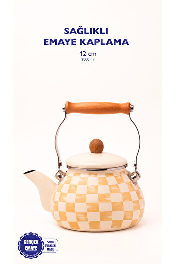 EMAYlab Beige Emaye Kettle