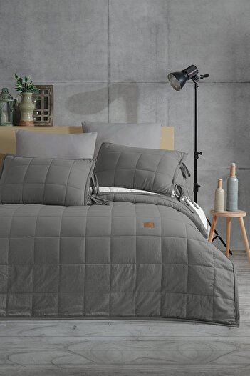 Elart Madelyn 6 Piece Anthracite Double Bed Set