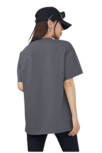 DUBU BUTİK Good Luck T- Shirt - Baskılı Oversize Tişört