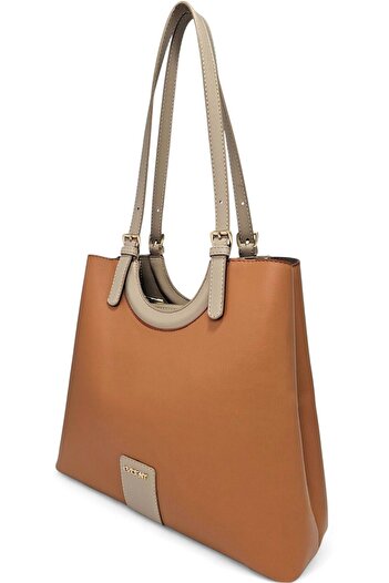 Evident Light Tan Soft Textured Soft Adjustable Shoulder Strap Women's Bag