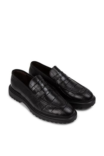 Deery Ανδρικά παπούτσια από γνήσιο δέρμα Μαύρα Loafer