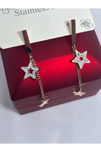 AstoriaSilver Women's Stone Star 1St Class Titanium Steel Earrings
