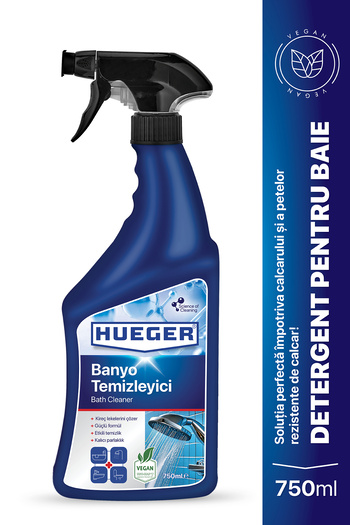 Hueger Vegan Bathroom Cleaner – Foam & Spray Head, Powerful Limescale and Dirt Remover, 750 ml