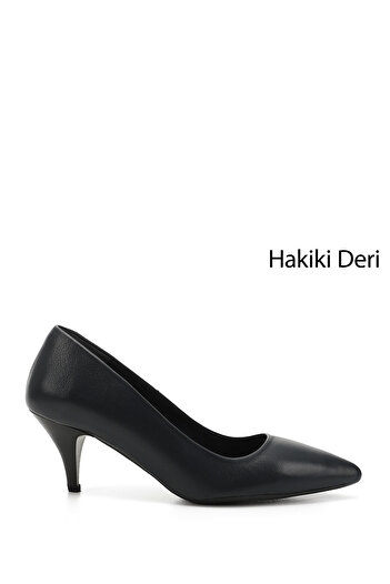 GÖNDERİ(R) Women's Navy Blue Antique Pointed Toe Medium Thin Heeled Stiletto