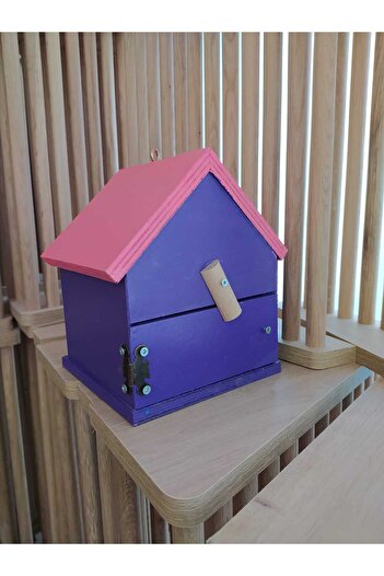 ncy Wooden Budgie Lovebird Bird House Folluk 15X15X20 cm